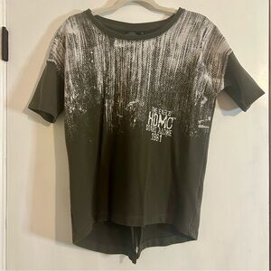 Harley Davidson Women’s Olive Green Split back High Low T-Shirt